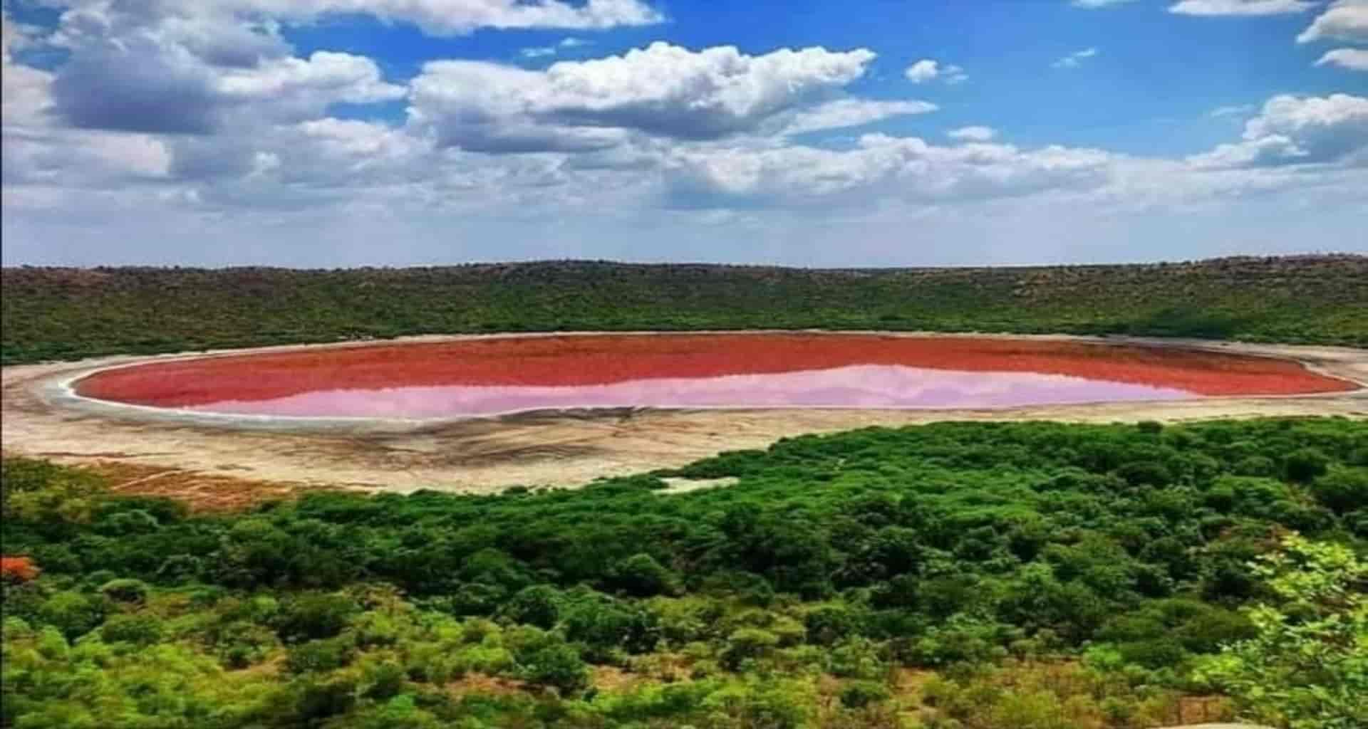 Lonar Crater Lake in Maharashtra mysteriously turns red; Forest officials amazed