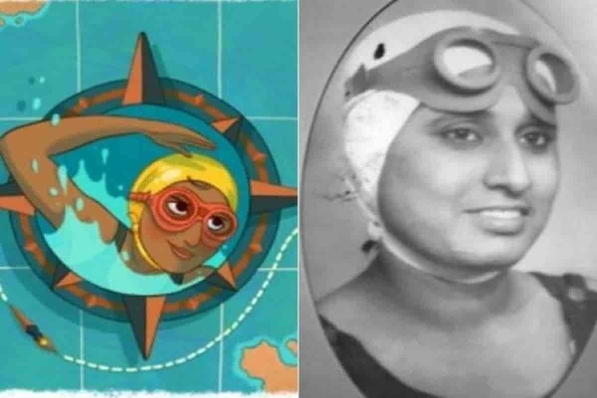 Indian swimmer Arati Saha is honoured by Google with a doodle