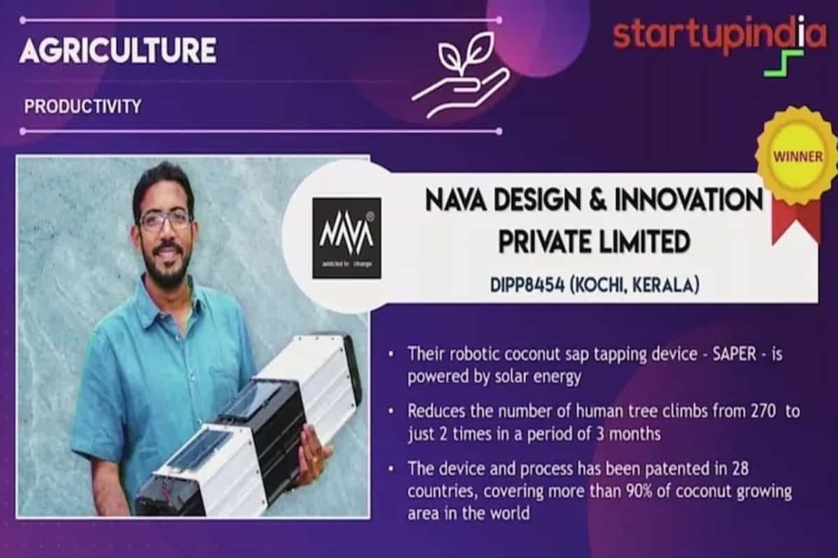 Kerala startup robot that collects toddy wins National Startup Award