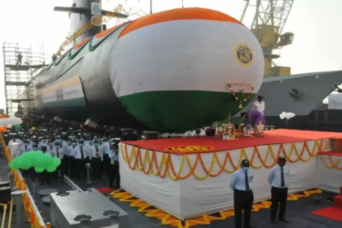 Navy’s fifth Scorpene-class submarine Vagir launched