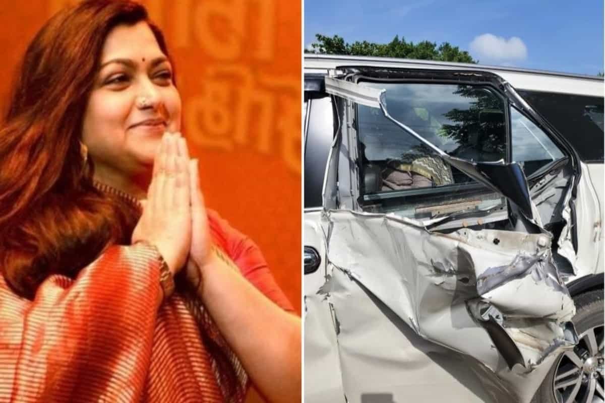 BJP’s Khushbu Sundar escapes unhurt in road accident in Tamil Nadu