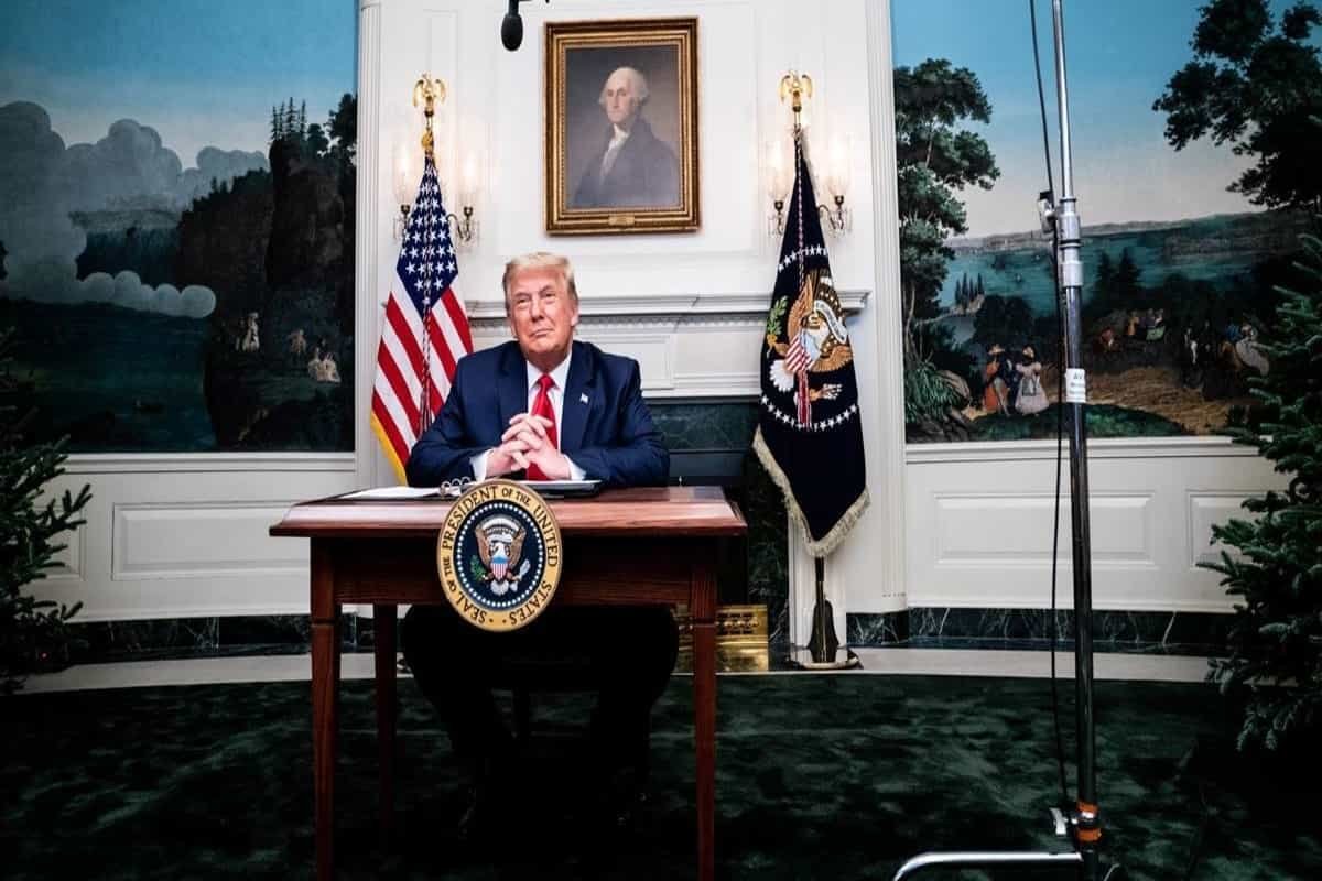 Trump says he’ll give up power if Electoral College backs Biden