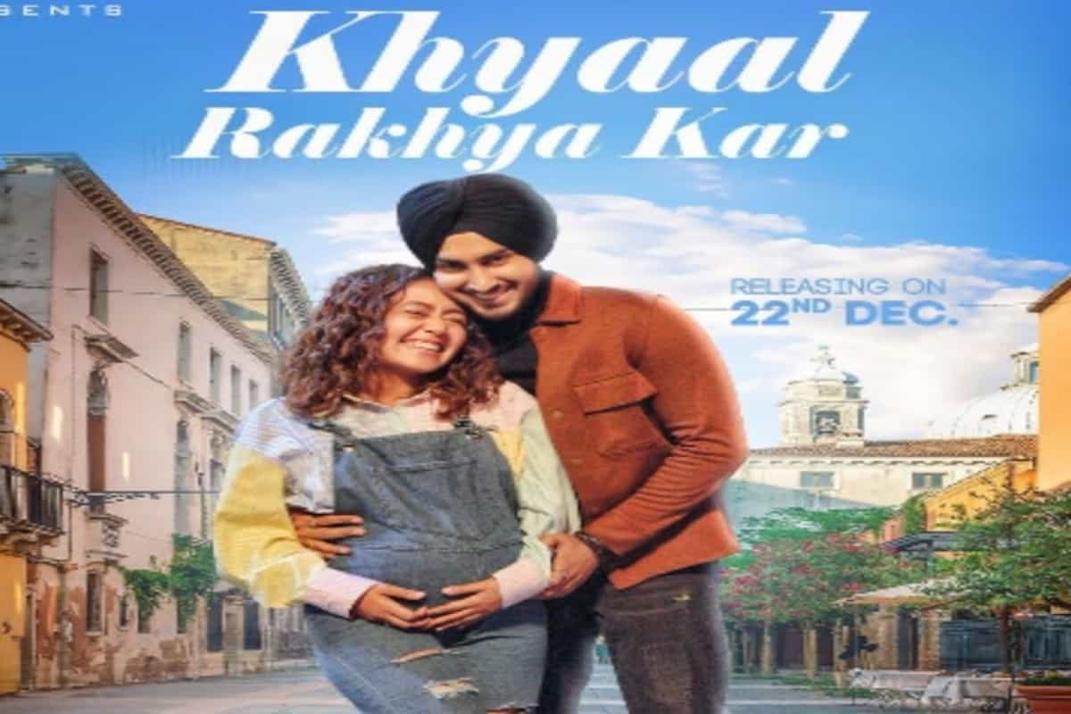 Neha Kakkar flaunts baby bump in Khyaal Rakhya Kar poster with hubby Rohanpreet