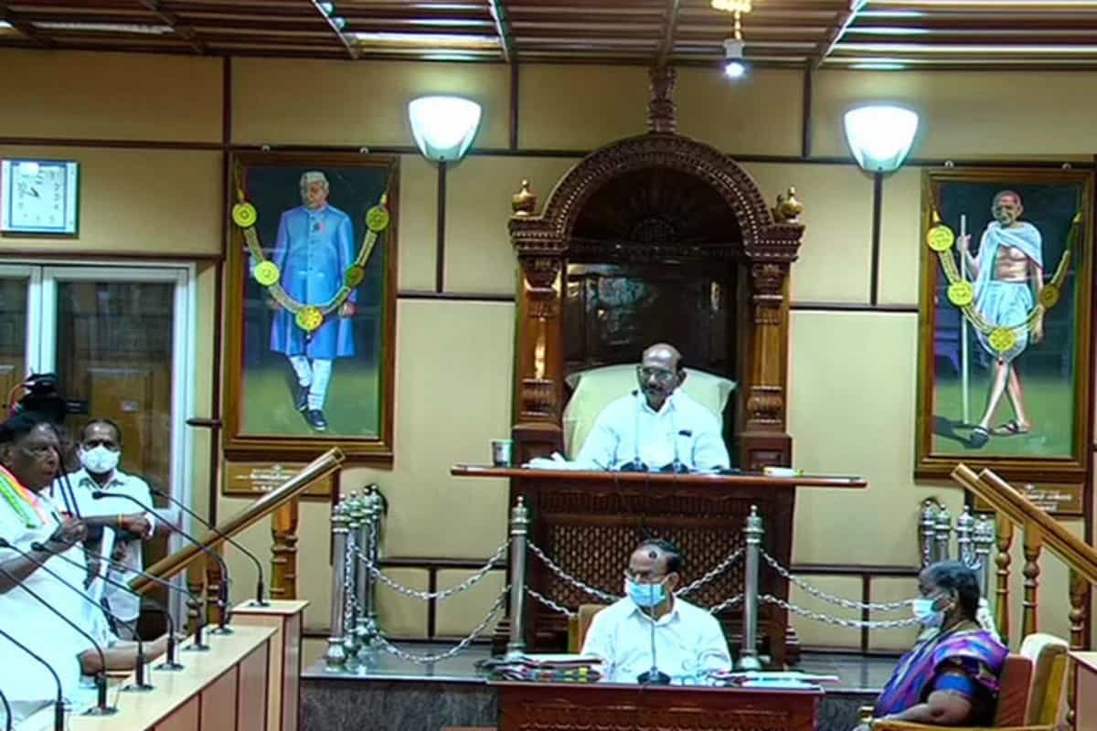 Puducherry CM Narayanasamy loses trust vote in assembly