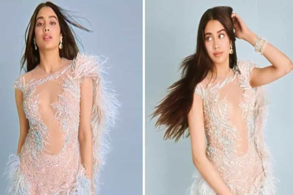 Janhvi Kapoor in sheer feather mini dress will steal your breath away, pics