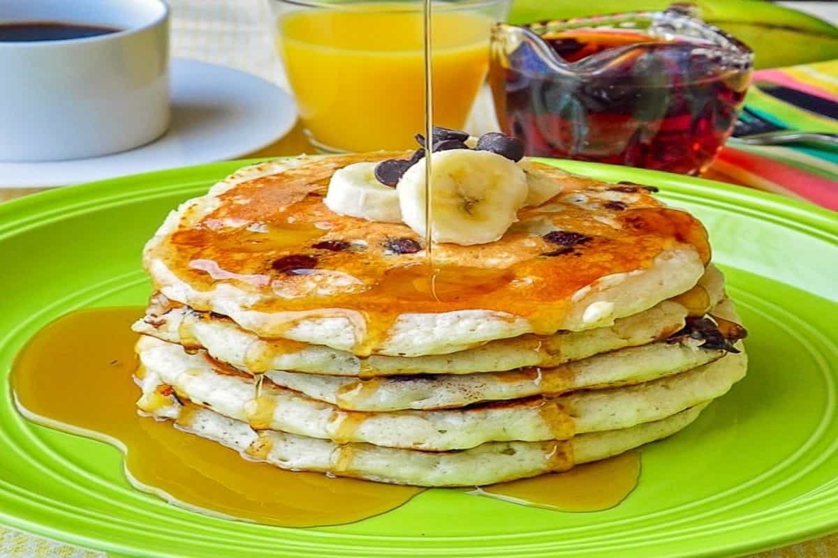 coconut banana pancakes- by rock