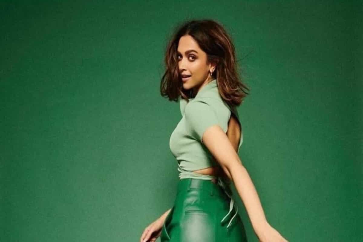 Deepika Padukone in ₹90k green leather pants-crop top is as sassy as it gets
