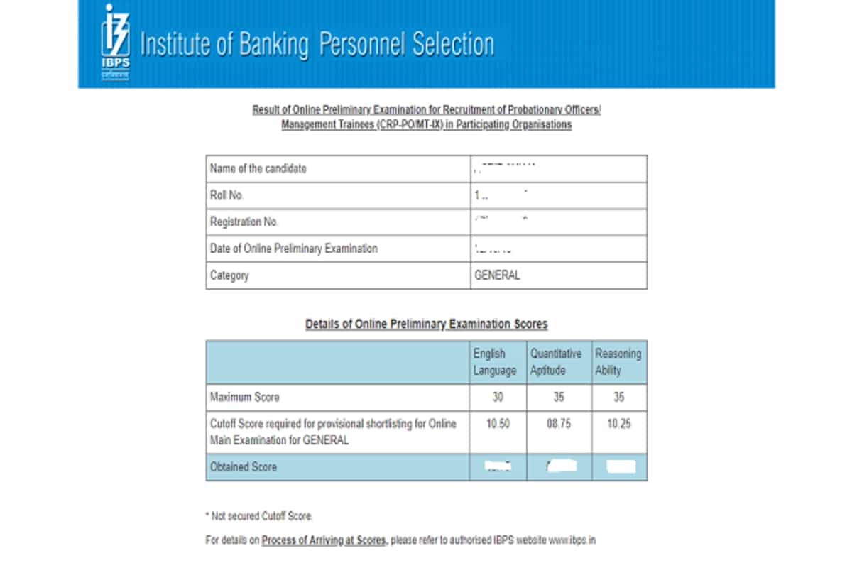 IBPS PO Score Card 2020 released on ibps.in, direct link to check here