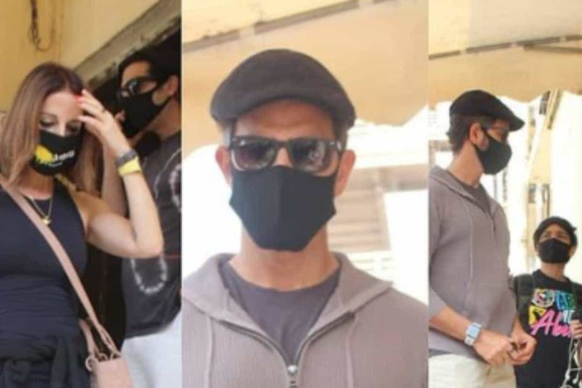 Hrithik Roshan, Sussanne Khan enjoy a movie with their kids: Watch