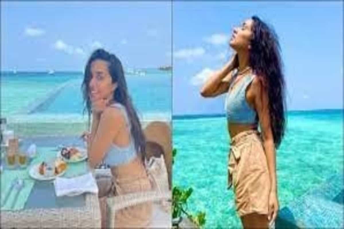 Shraddha Kapoor sets Maldives on fire in blue Zara bralette, Stradivarius shorts
