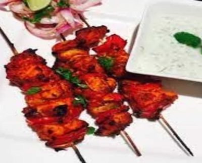Fish Tikka With Mint Chuntey