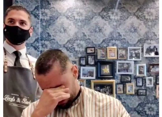 Barber shaves head to support colleague battling cancer. Watch viral video