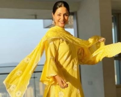 Hina Khan wears beautiful chanderi yellow suit to wish fans Ramadan Mubarak