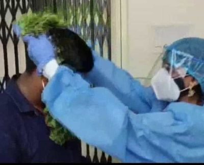 Kerala bride wears PPE kit for marriage as groom tests Covid-19 positive