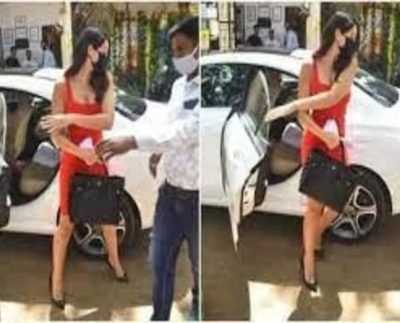 Nora Fatehi paints the town red in bodycon dress with bag worth ₹3 lakh