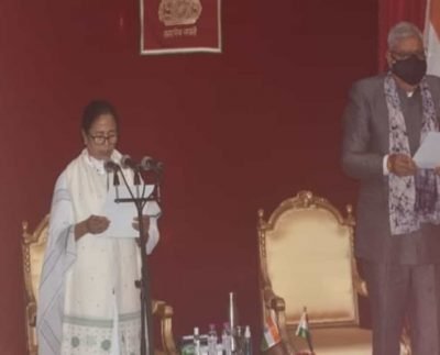Mamata Banerjee takes oath as chief minister of West Bengal for 3rd time