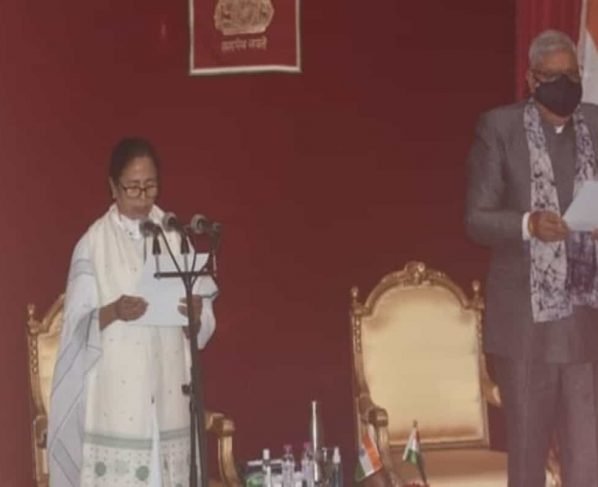 Mamata Banerjee takes oath as chief minister of West Bengal for 3rd time