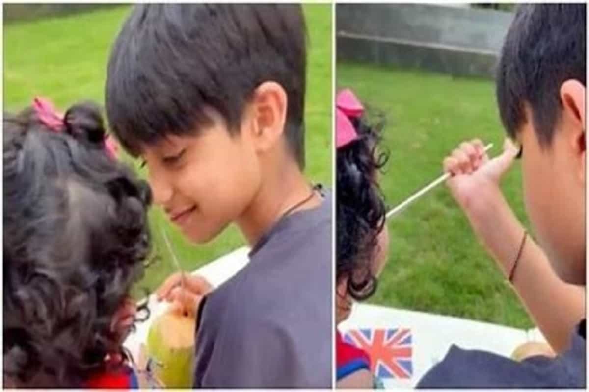 Shilpa’s son Viaan offers sister Samisha a drop of coconut water in cute video