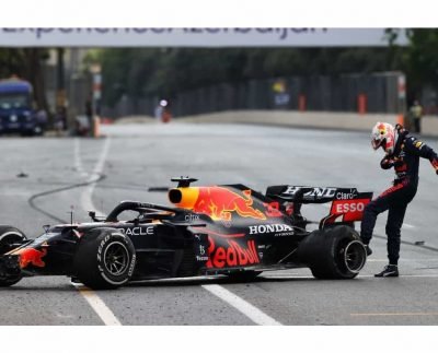 Azerbaijan GP halted after Red Bull's Verstappen crashes