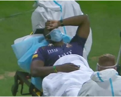 Russell stretchered off in PSL match, taken to hospital in ambulance - WATCH