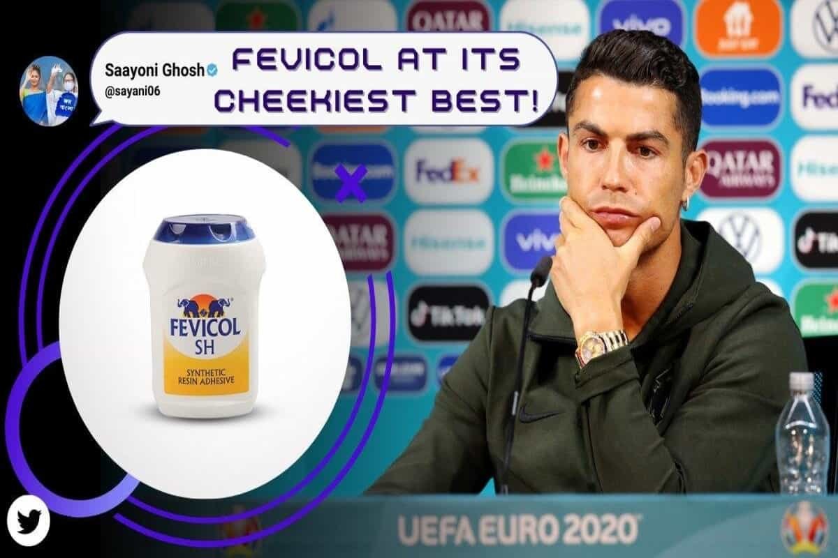 Fevicol's witty tweet on Cristiano Ronaldo vs Coca-Cola ...