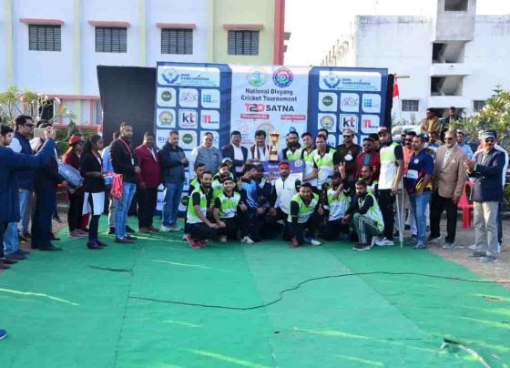 Keeping disability on one side, disability cricketers showed their talent