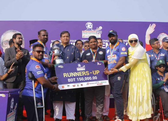 India got the runner-up in the Bangabandhu 4-Nation Physically Challenged Cricket Tournament 2022, Bangladesh won the trophy