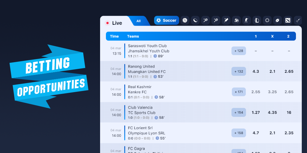 1Win Betting Opportunities